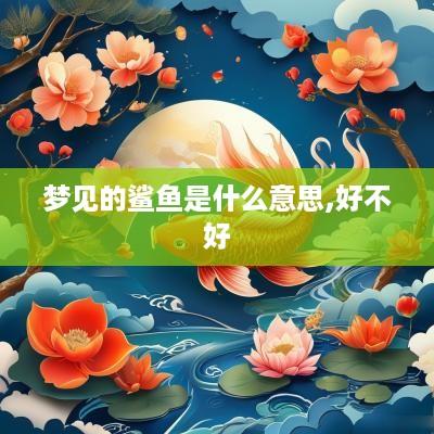 梦见的鲨鱼是什么意思,好不好