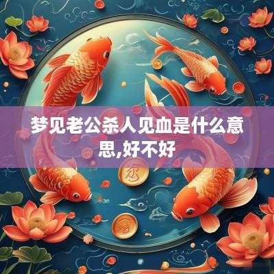 梦见老公杀人见血是什么意思,好不好
