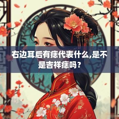 右边耳后有痣代表什么,是不是吉祥痣吗？