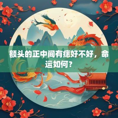 额头的正中间有痣好不好，命运如何？