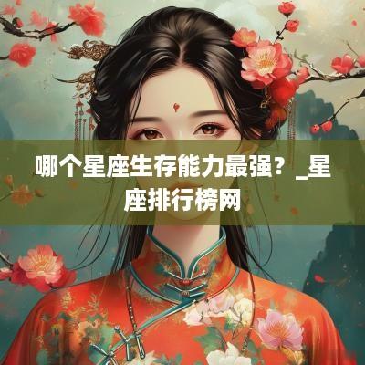 哪个星座生存能力最强?_星座排行榜网 哪个星座生存能力最强?_星座排行榜网