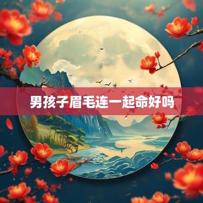 男孩子眉毛连一起命好吗
