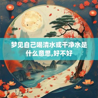 梦见自己喝清水或干净水是什么意思,好不好