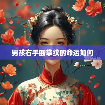 男孩右手断掌纹的命运如何