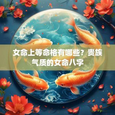 女命上等命格有哪些？贵族气质的女命八字