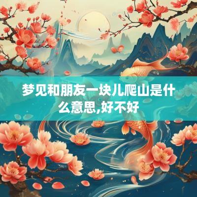 梦见和朋友一块儿爬山是什么意思,好不好