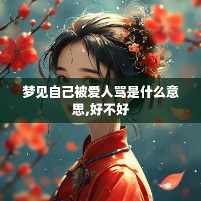 梦见自己被爱人骂是什么意思,好不好