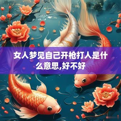 女人梦见自己开枪打人是什么意思,好不好