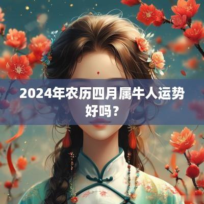 2025年农历四月属牛人运势好吗？