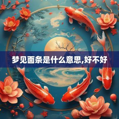 梦见面条是什么意思,好不好