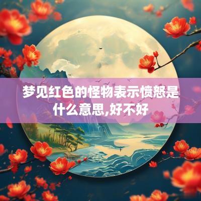 梦见红色的怪物表示愤怒是什么意思,好不好