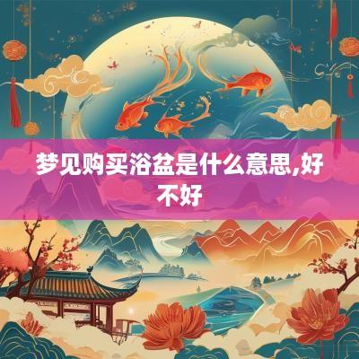 梦见购买浴盆是什么意思,好不好