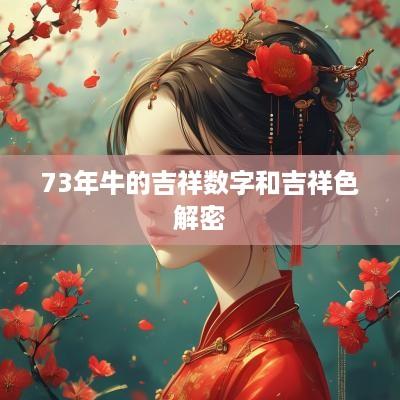 73年牛的吉祥数字和吉祥色解密
