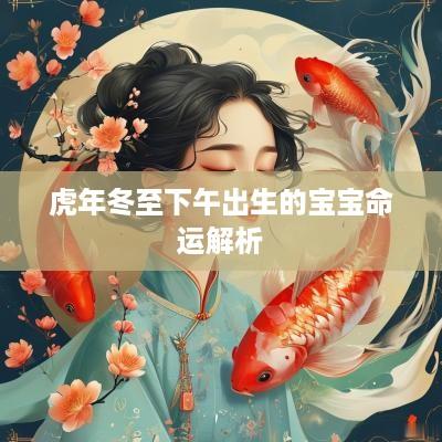 蛇年冬至下午出生的宝宝命运解析