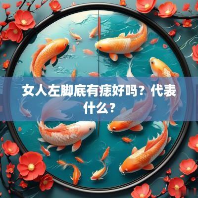女人左脚底有痣好吗？代表什么？
