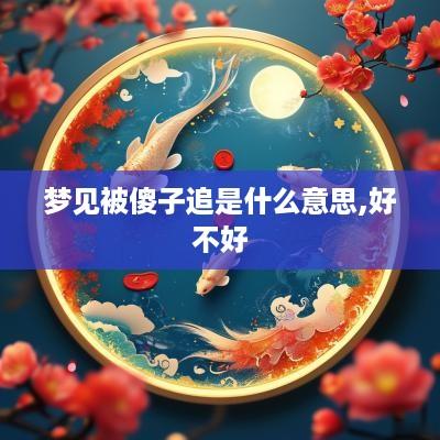 梦见被傻子追是什么意思,好不好