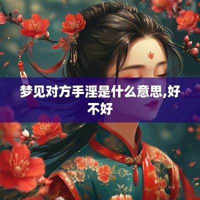 梦见对方手淫是什么意思,好不好