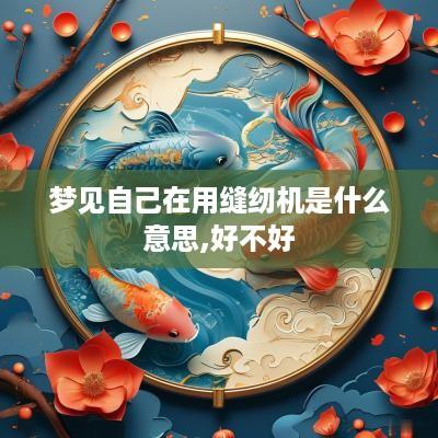 梦见自己在用缝纫机是什么意思,好不好