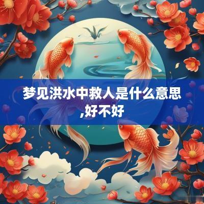 梦见洪水中救人是什么意思,好不好