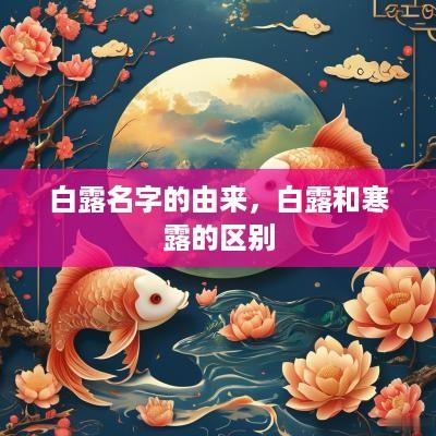 白露名字的由来，白露和寒露的区别