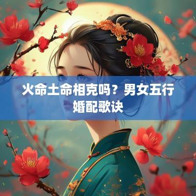 火命土命相克吗？男女五行婚配歌诀