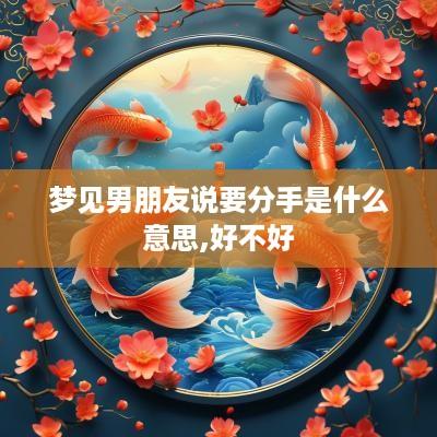 梦见男朋友说要分手是什么意思,好不好