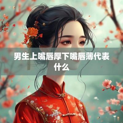 男生上嘴唇厚下嘴唇薄代表什么