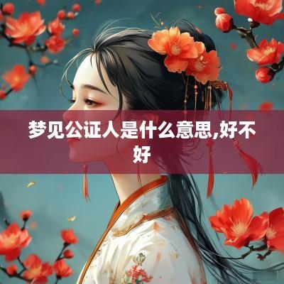 梦见公证人是什么意思,好不好