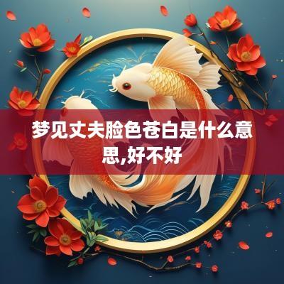 梦见丈夫脸色苍白是什么意思,好不好