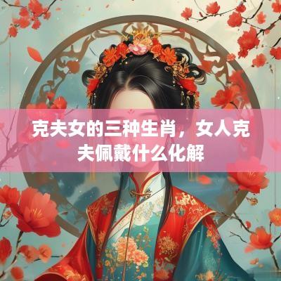 克夫女的三种生肖，女人克夫佩戴什么化解