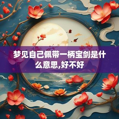 梦见自己佩带一柄宝剑是什么意思,好不好