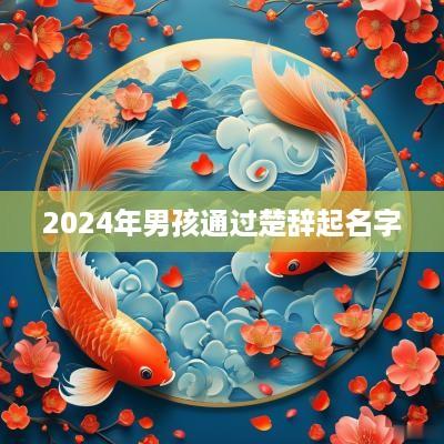 2025年男孩通过楚辞起名字
