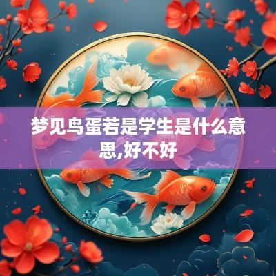 梦见鸟蛋若是学生是什么意思,好不好