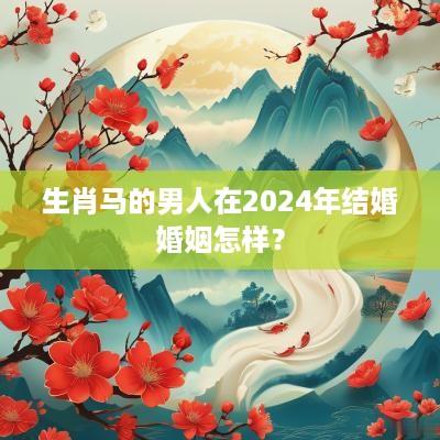 生肖马的男人在2025年结婚婚姻怎样？