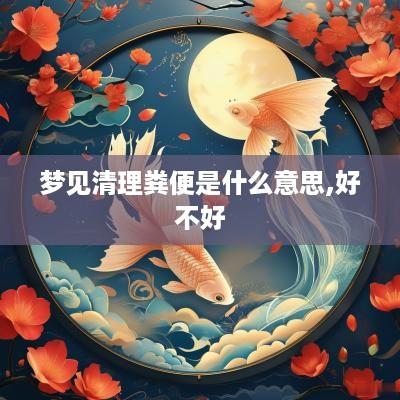 梦见清理粪便是什么意思,好不好