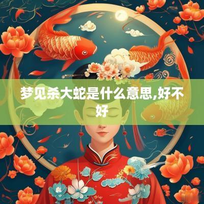 梦见杀大蛇是什么意思,好不好