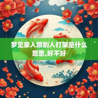 梦见家人跟别人打架是什么意思,好不好
