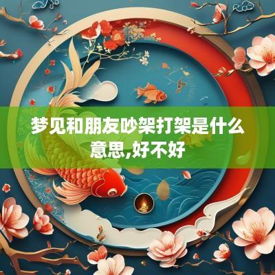 梦见和朋友吵架打架是什么意思,好不好