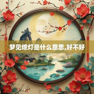 梦见熄灯是什么意思,好不好