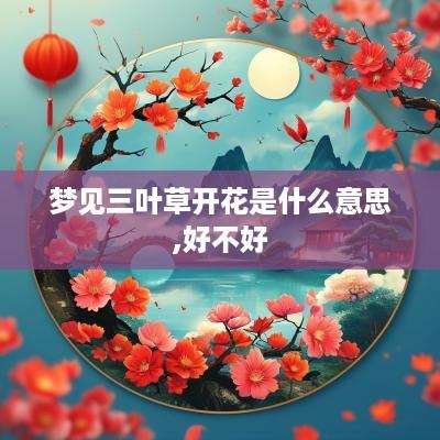 梦见三叶草开花是什么意思,好不好