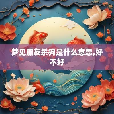梦见朋友杀狗是什么意思,好不好
