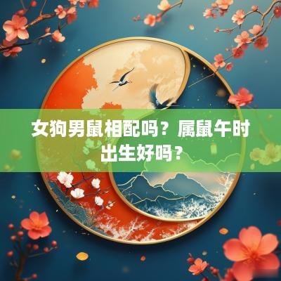 女狗男鼠相配吗？属鼠午时出生好吗？