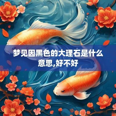 梦见因黑色的大理石是什么意思,好不好