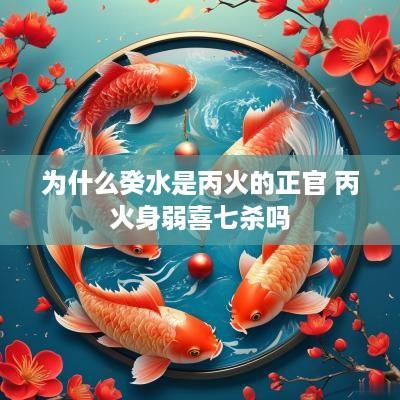 为什么癸水是丙火的正官 丙火身弱喜七杀吗