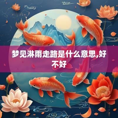 梦见淋雨走路是什么意思,好不好