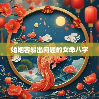 婚姻容易出问题的女命八字
