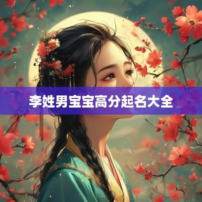 李姓男宝宝高分起名大全