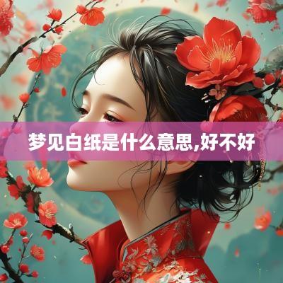 梦见白纸是什么意思,好不好