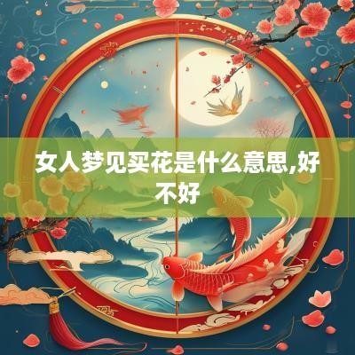 女人梦见买花是什么意思,好不好