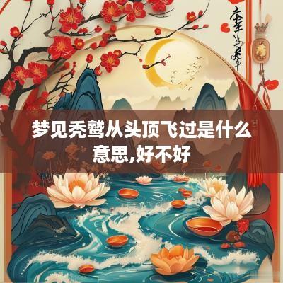 梦见秃鹫从头顶飞过是什么意思,好不好